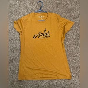 Womens XL Ariat tshirt tee yellow shirt top